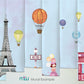 Blue Eiffel Tower Mural