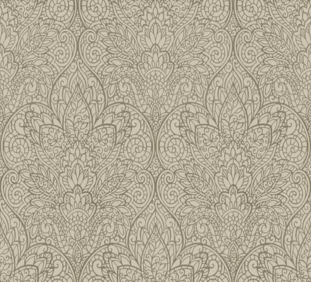 Taupe/Copper Paradise Wallpaper