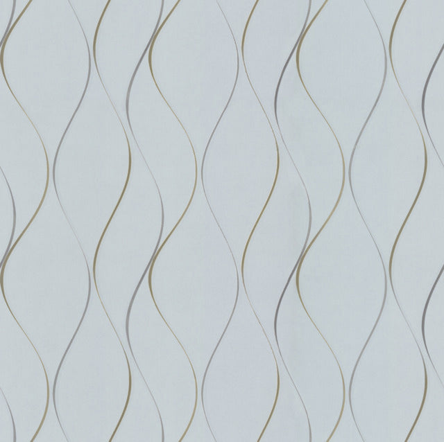 Light Blue Wavy Stripe Wallpaper
