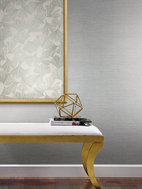 Silver/White Shining Sisal Wallpaper
