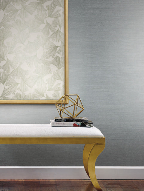 Blue/Silver Shining Sisal Wallpaper