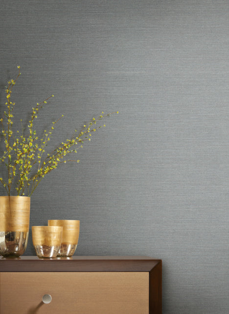Blue/Silver Shining Sisal Wallpaper