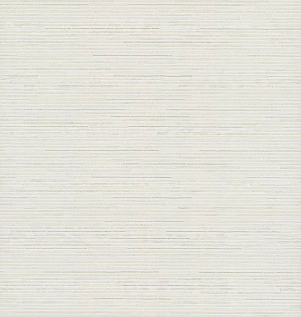 White/Silver Ribbon Bamboo Wallpaper