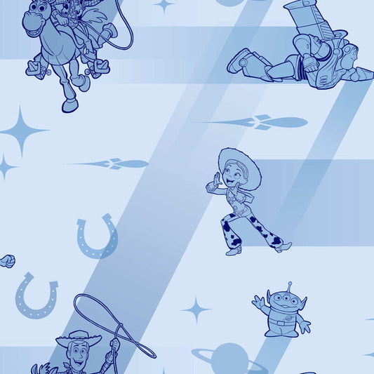 Blue Disney and Pixar Toy Story 4 Retro Wallpaper