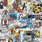 Black/Blue/Red Marvel Comics Pow! Wallpaper
