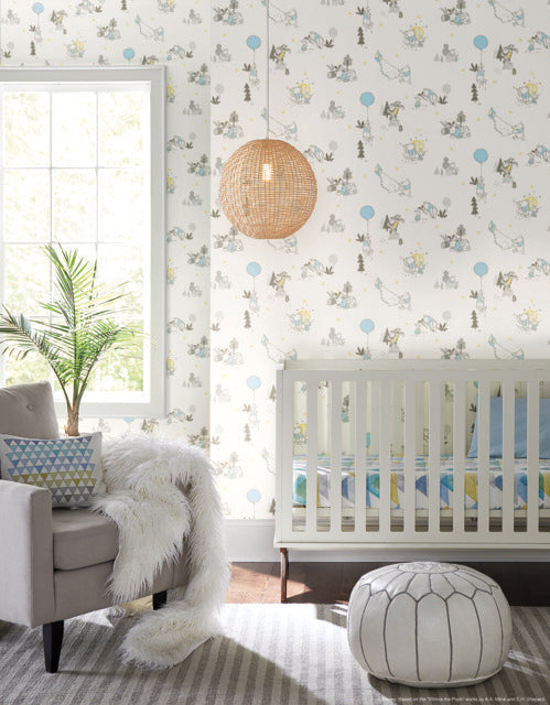 Yellow Disney Winnie the Pooh Playmates Wallpaper