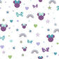 Purple Disney Minnie Mouse Rainbow Wallpaper