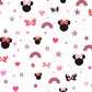 Red Disney Minnie Mouse Rainbow Wallpaper