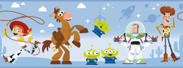 Blue Disney and Pixar Toy Story 4 Border Wallpaper Border