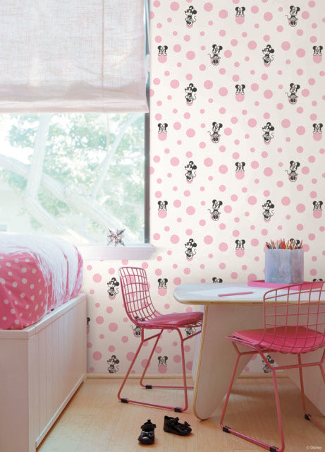 Pink Minnie Dots Wallpaper
