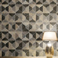 Black/Taupe/Grey Burlwood Ogee Wallpaper