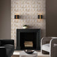 White Burlwood Ogee Wallpaper