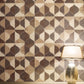 Warm Neutral Burlwood Ogee Wallpaper