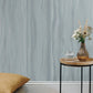 Blue/Silver Fantasy Faux Bois Wallpaper