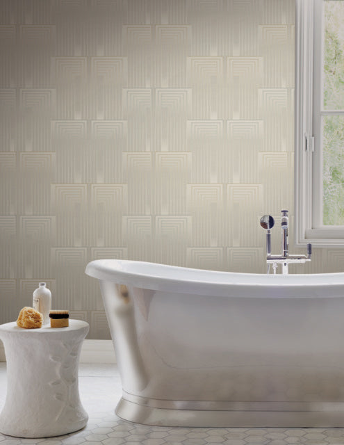 Taupe/Pearl Vanishing Wallpaper