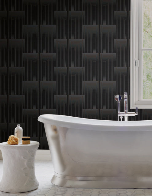 Black/Copper Vanishing Wallpaper