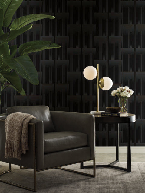 Black/Copper Vanishing Wallpaper
