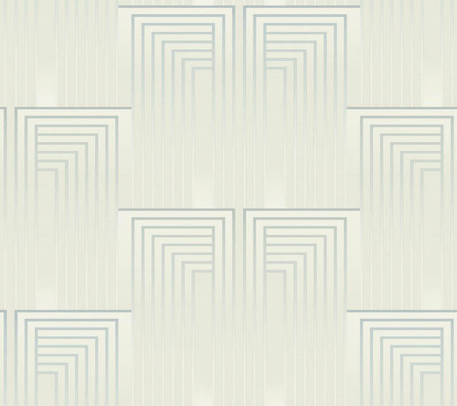 Dusty Blue/Silver Vanishing Wallpaper