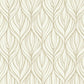 White/Gold Palma Wallpaper