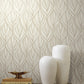 White/Gold Palma Wallpaper