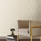 Taupe/Silver Palma Wallpaper