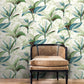 Blue/Green Summerhouse Peacock Wallpaper