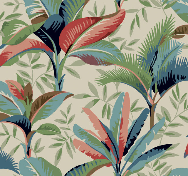 Blue/Beige Summerhouse Savanna Wallpaper