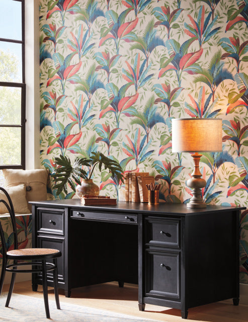 Blue/Beige Summerhouse Savanna Wallpaper