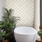 Beige/Brown Garden Trellis Hazel Wallpaper