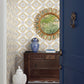 Yellow Garden Trellis Ochre Wallpaper