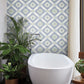 Blue Garden Trellis Cobalt Wallpaper