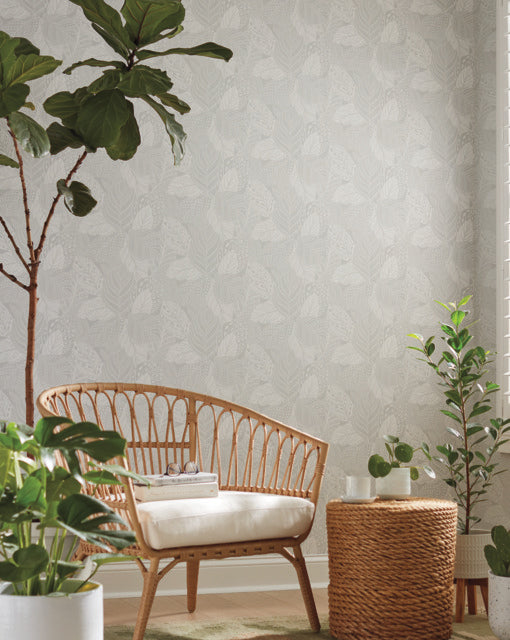 Grey Vinca Flint Wallpaper