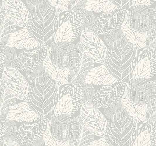 Grey Vinca Flint Wallpaper