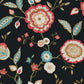 Black/Pink Dahlia Blooms Midnight/Multi Wallpaper