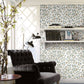 Green/Beige Jasmine Eucalyptus Wallpaper