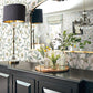 Green/Beige Jasmine Eucalyptus Wallpaper