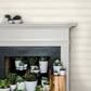 White/OffWhite Pandora Leaf Cotton Wallpaper