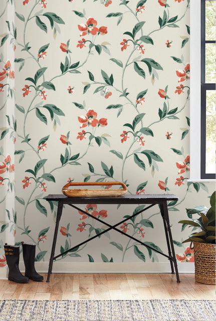 Beige/Orange Springtime Sand/Clay Wallpaper