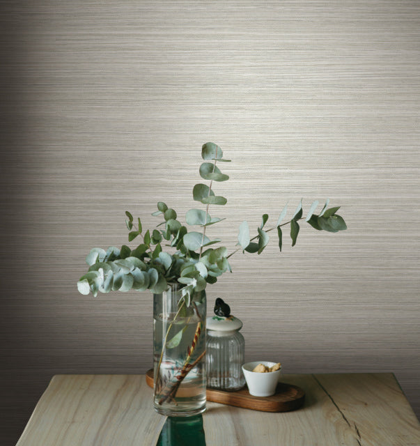 Beige Fountain Grass Sand Wallpaper