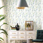 Blue/Green Chloe Vine Peacock Wallpaper