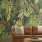 Green/Black Greenery Mural Jade Wall Mural