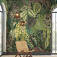 Green/Black Greenery Mural Jade Wall Mural