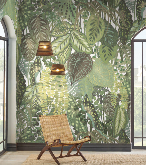 Green Greenery Mural Cotton Wall Mural