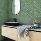Sculptural Web Wallpaper Dark Green Gold