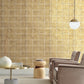 Gold Metal Leaf Squares Wallpaper