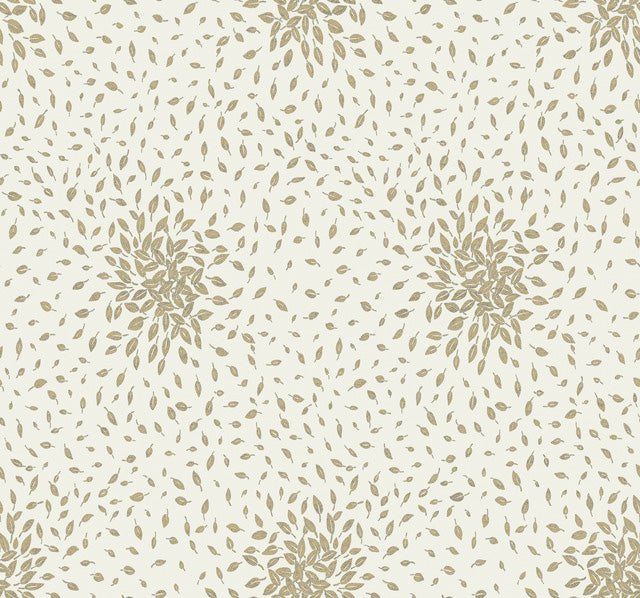 Cream & Gold Petite Leaves Wallpaper Petite Leaves