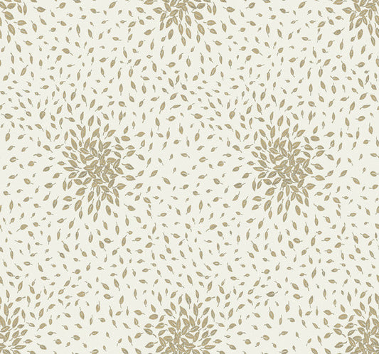Cream & Gold Petite Leaves Wallpaper Petite Leaves