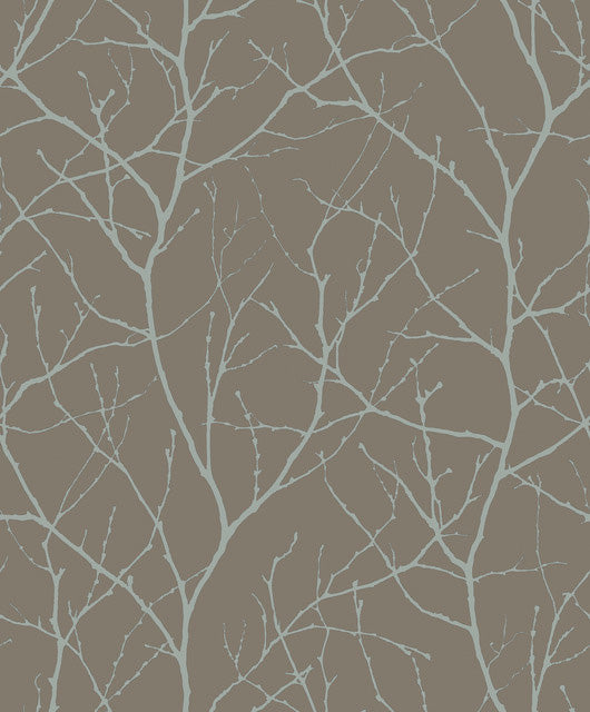 Mocha & Silver Trees Silhouette Wallpaper Trees Silhouette