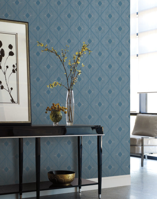 Warm Grey & Gold Harlowe Wallpaper Harlowe