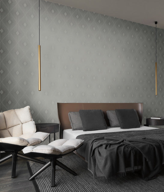 Blue & Silver Harlowe Wallpaper Harlowe
